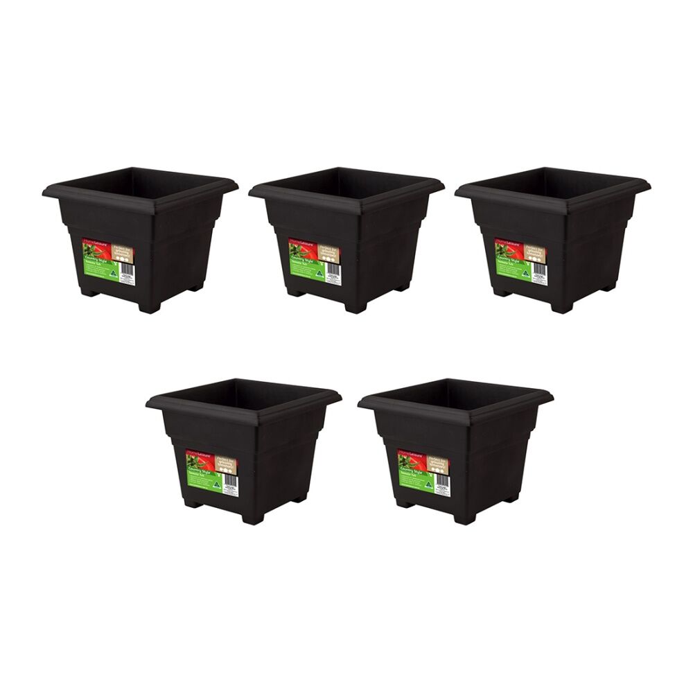 5PK Homeleisure Tomato Tub 355mm Black Outdoor Garden
