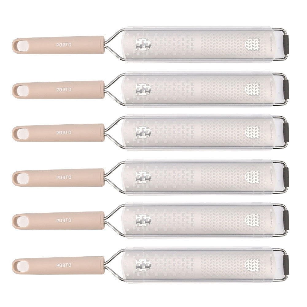 6PK Porto Zest Stainless Steel/Plastic 39cm Grater Kitchen Utensil