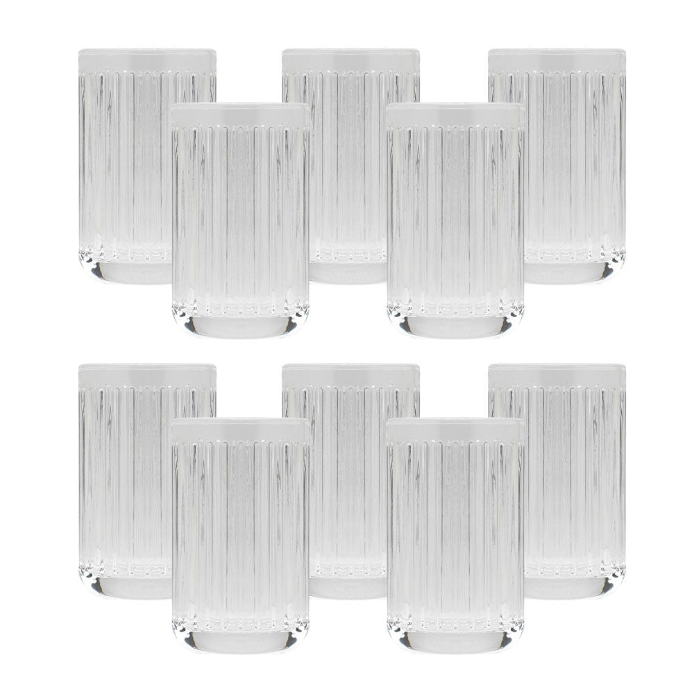 12PK Porto Ellis Glass Tumbler Cup Bath Organiser 12x7cm - Clear