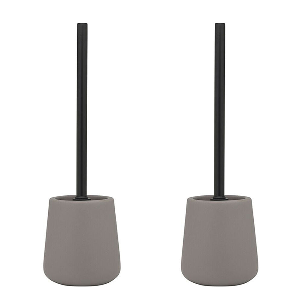 2PK Porto Hudson Ceramic Toilet Brush w/ Holder 11cm - Grey