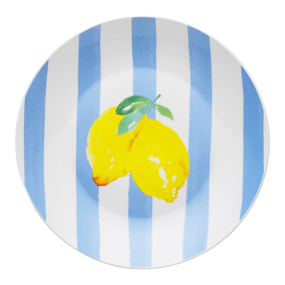 2x 4pc Porto Porcelain Limone Round Kitchen Side Plates 20cm Assorted Designs