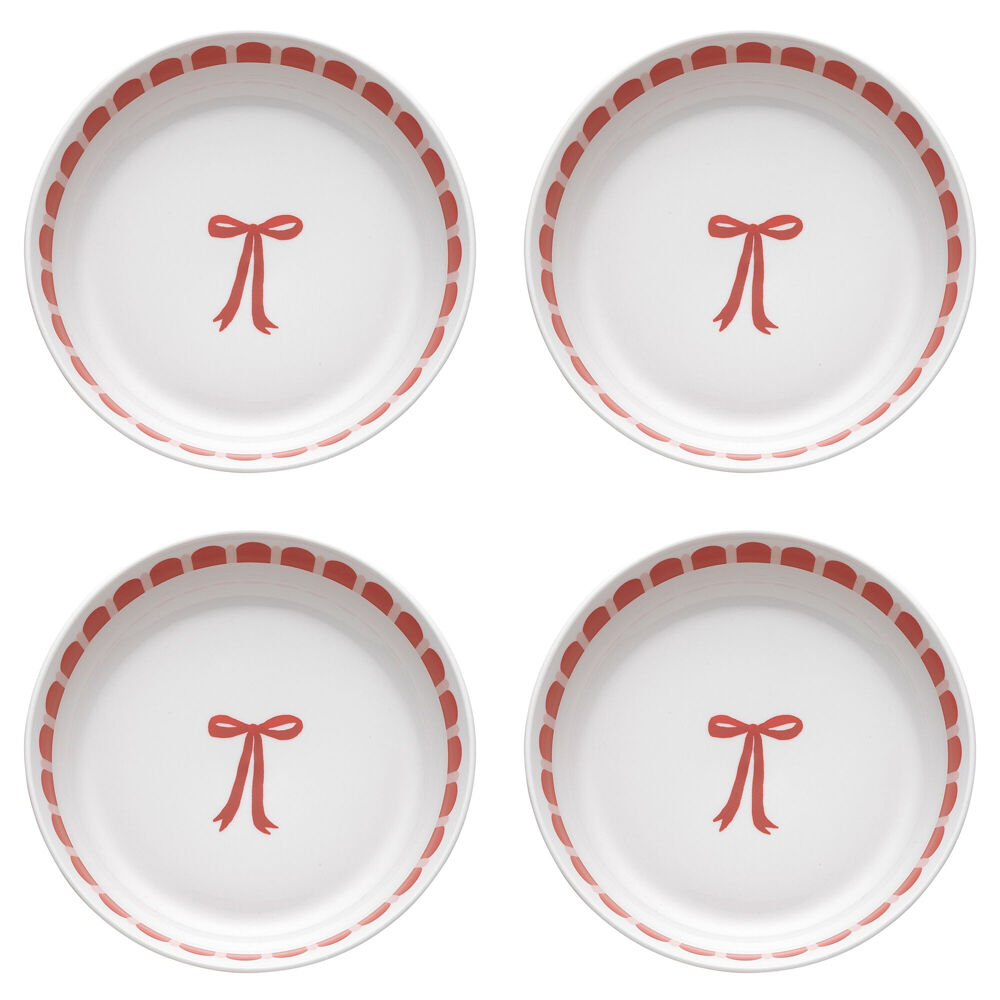 4PK Porto Porcelain Night Before Christmas Dinner Bowl 21.5cm Bow