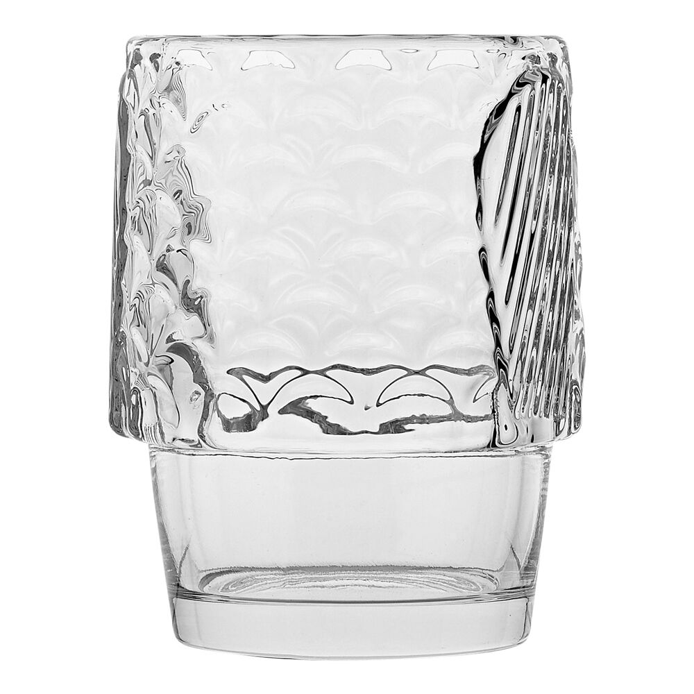 4pc Porto Mare Fish-Shaped Soda Lime Glass Tumblers Cups 210ml Clear
