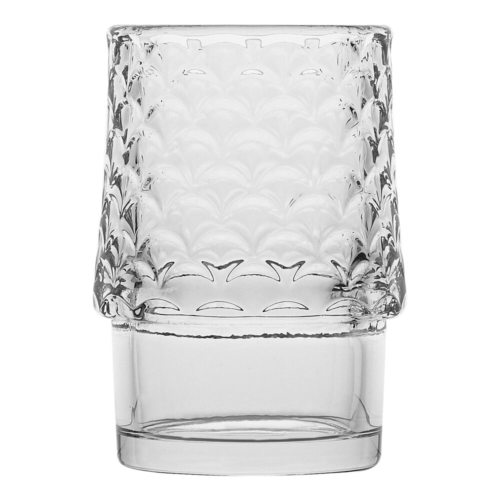 4pc Porto Mare Fish-Shaped Soda Lime Glass Tumblers Cups 210ml Clear