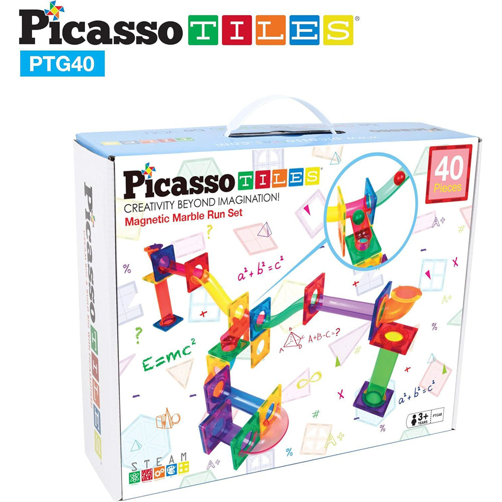 40pc Picasso Tiles Kids Marble Run Building Blocks Set 3y+