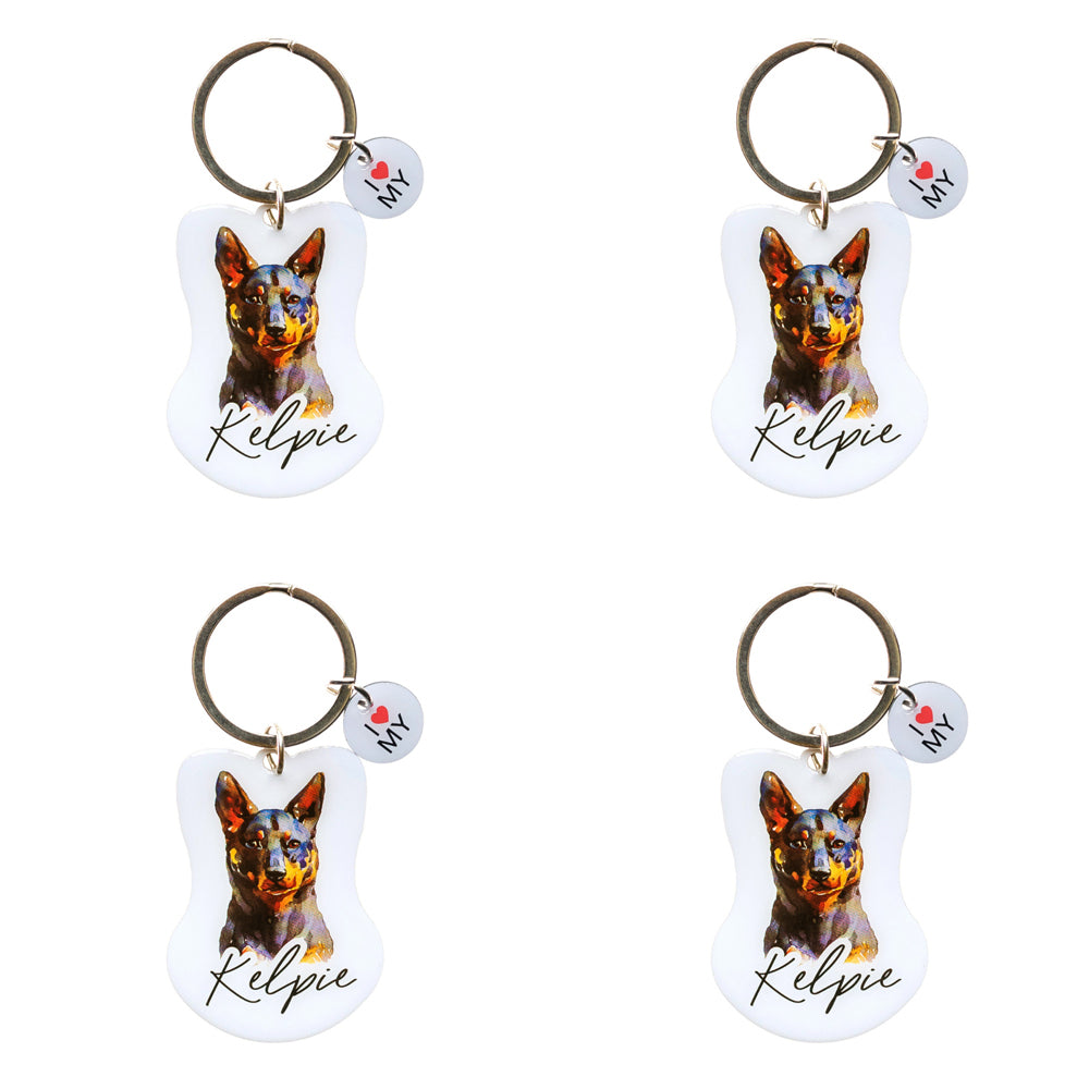 4PK Splosh Pet Kelpie Keyring/Keychain Hanging Accessory 4x8.5cm