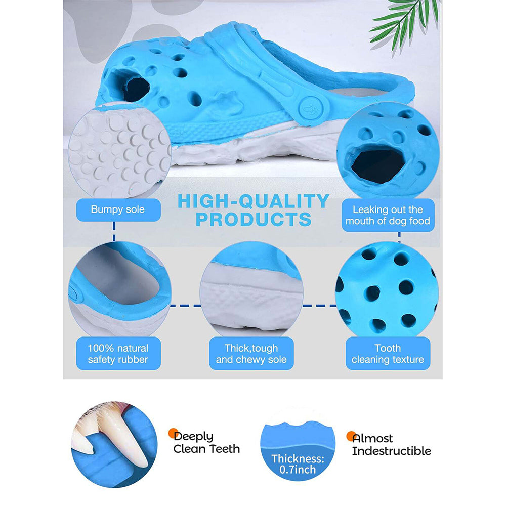 2PK Petopia Ultra Tough 13cm Rubber Cozy Slipper Dog Toy Small - Assorted