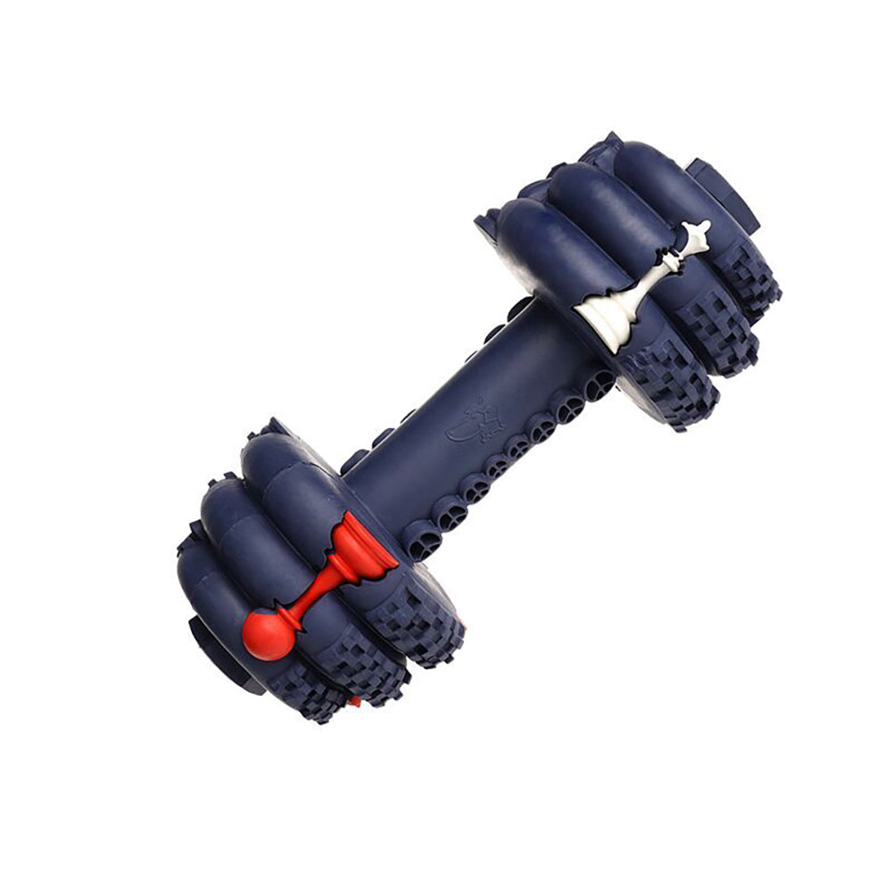 Petopia Ultra Tough 21cm Rubber Dumb Dumbbell Dog Toy Large - Assorted