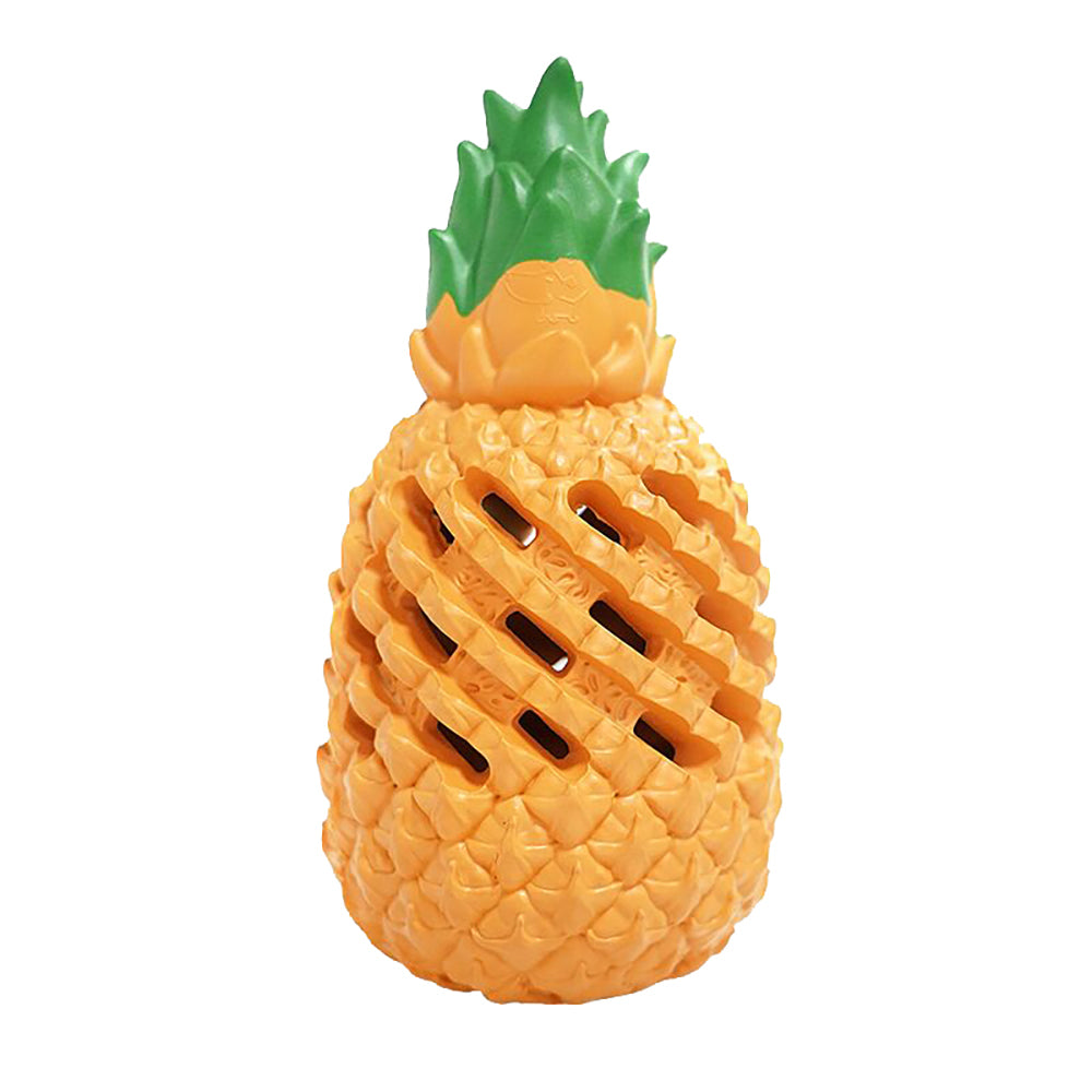 2PK Petopia Ultra Tough 10cm Rubber Pawsome Pineapple Dog Toy Small - Orange