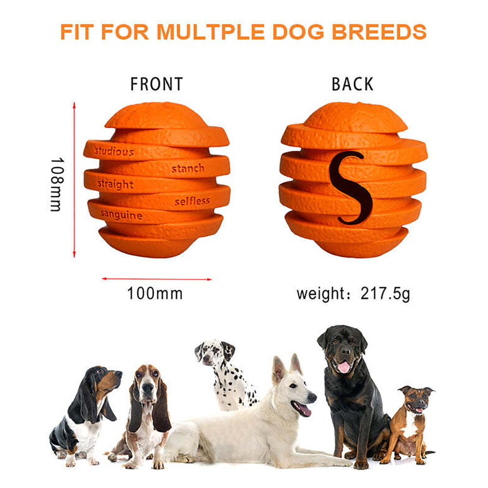 Petopia Ultra Tough Rubber Zesty Orange Dog Toy - Small