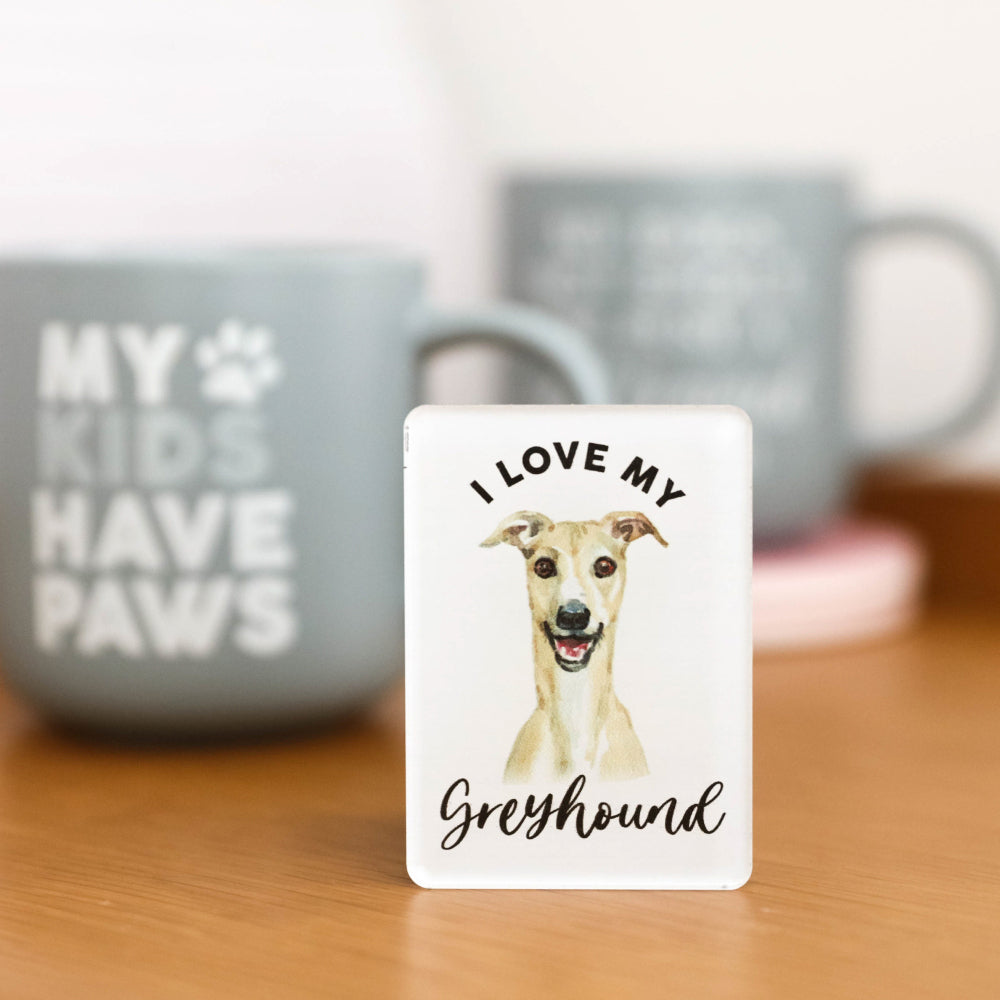 6PK Splosh Pet Lovers Greyhound Acrylic Magnet Decor 7x5cm