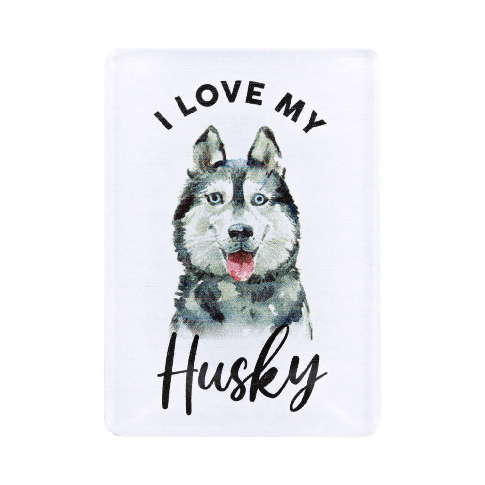 6PK Splosh Pet Lovers Husky 7cm Acrylic Magnet Fridge Decor - White