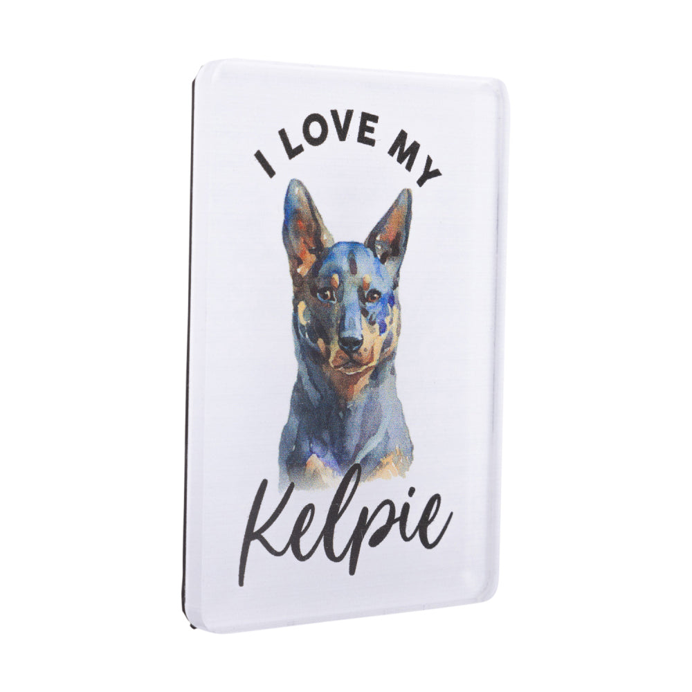 6PK Splosh Pet Lovers Kelpie 7cm Acrylic Magnet Fridge Decor - White