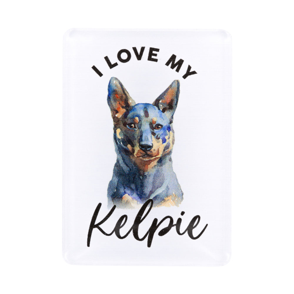 6PK Splosh Pet Lovers Kelpie 7cm Acrylic Magnet Fridge Decor - White