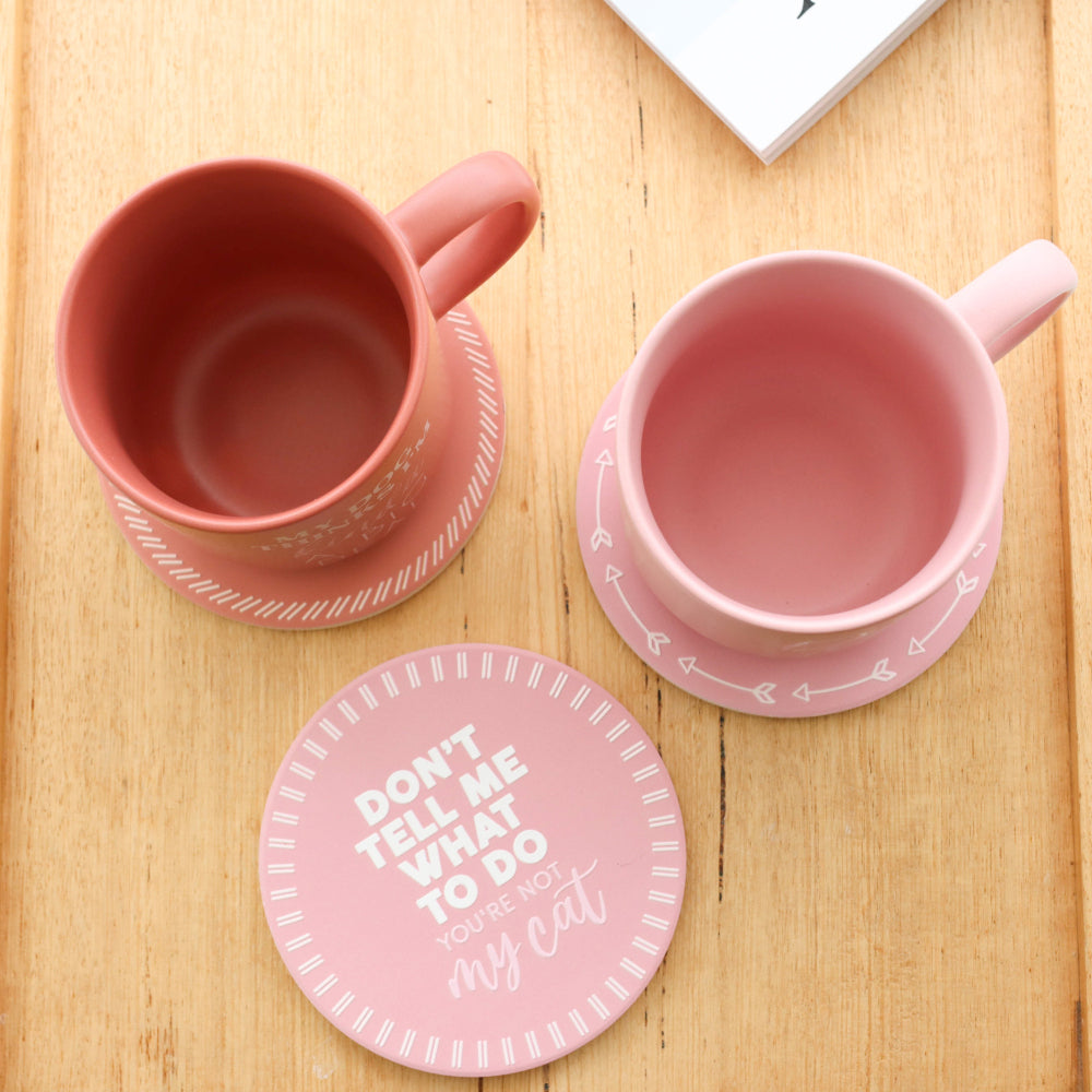 8PK Splosh Pet Lovers Don't Tell Me Ceramic Coaster 10.5cm