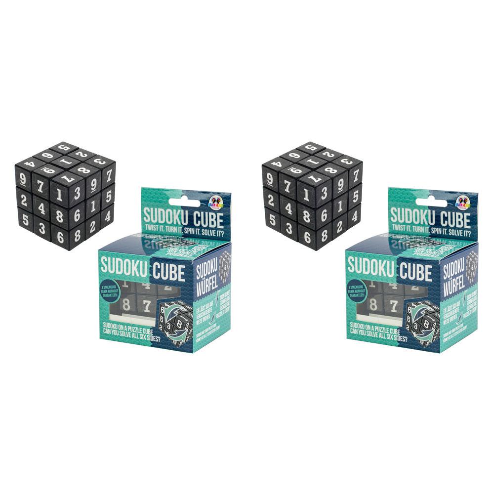 2PK Funtime Six-Sided Sudoku Cube Kids Puzzle Toy Black 5y+