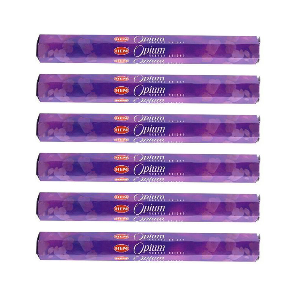 6x 20pc HEM Hexa Opium Scent Incense Sticks Meditation Fragrance