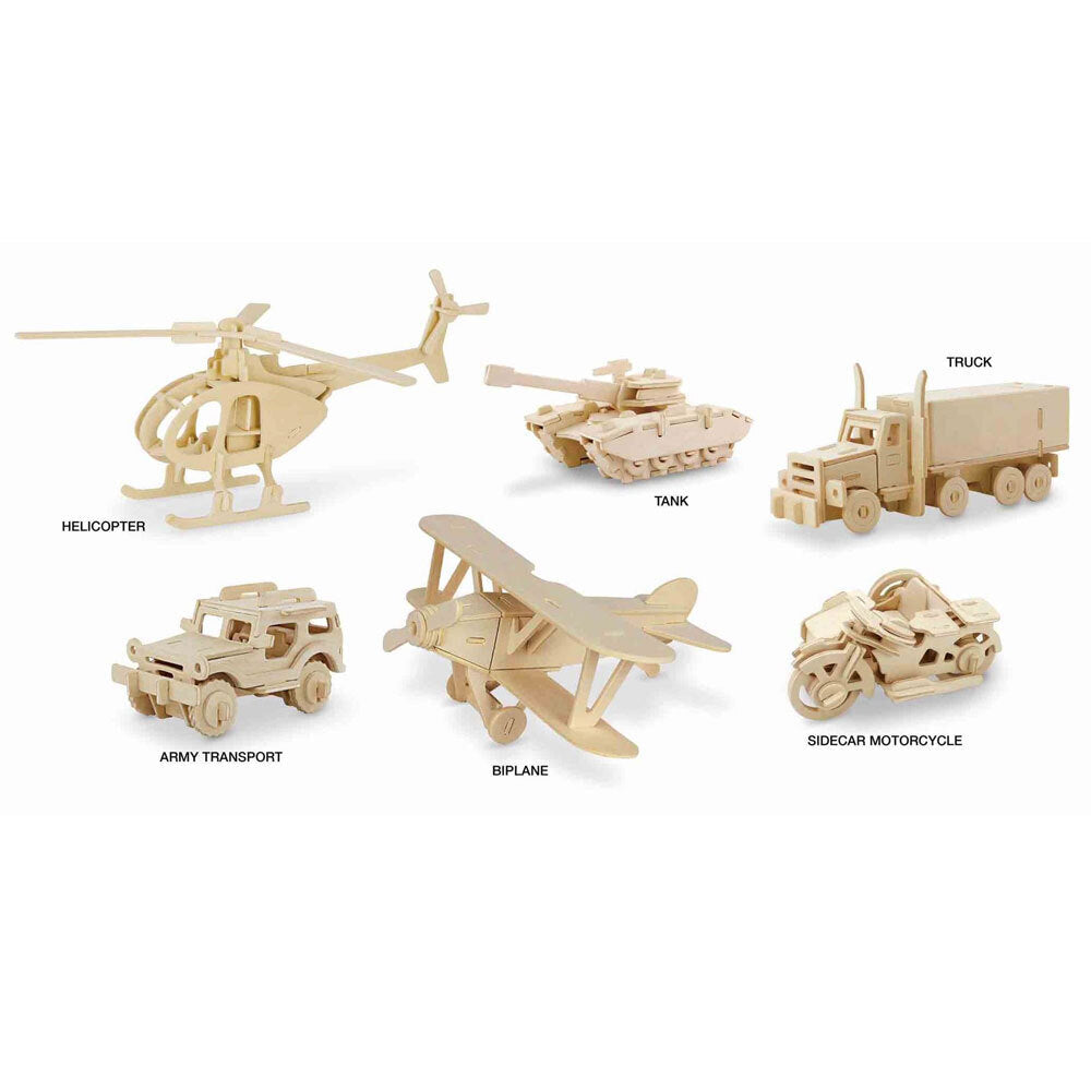 2PK 3D Wooden Puzzle Transport Edition Toy Kids 3y+ Assorted