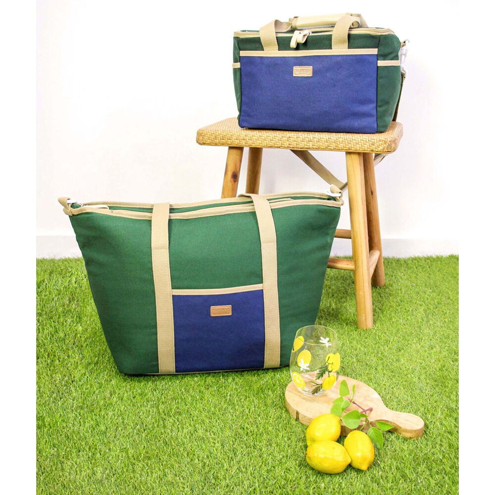 LVD Lightweight Beach Cooler Canvas Lined Tote Bag 51x23x34cm Samuel