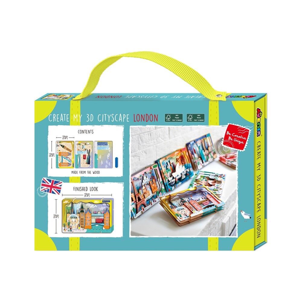 Avenir Create My 3D Cityscape Wooden Puzzle Toy London Kids 6y+