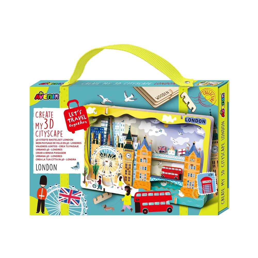 2pc Avenir Create My 3D Cityscape Wooden Puzzles London and Sydney Set 6y+