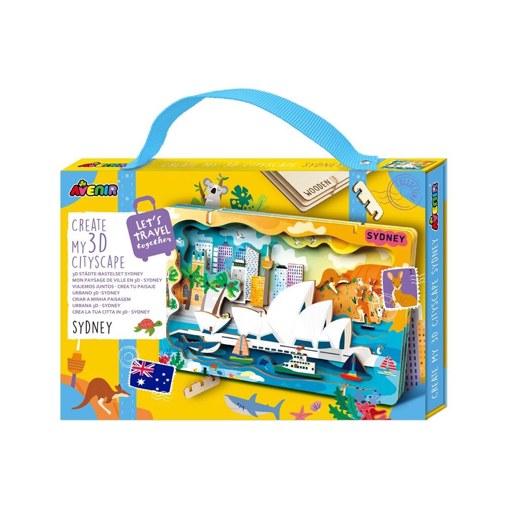 Avenir Create My 3D Cityscape Wooden Puzzle Toy Sydney Kids 6y+