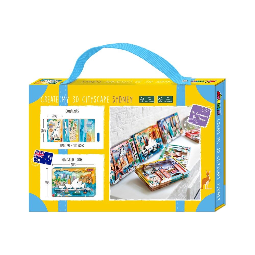 Avenir Create My 3D Cityscape Wooden Puzzle Toy Sydney Kids 6y+