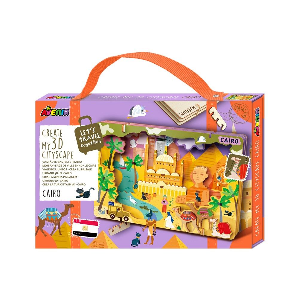 Avenir Create My 3D Cityscape Wooden Puzzle Toy Cairo Kids 6y+