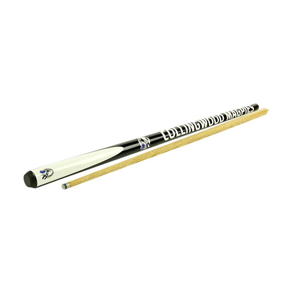 AFL 2-Piece Cue Collingwood Ash Shaft 10mm Elkmaster Tip Billiards/Pool