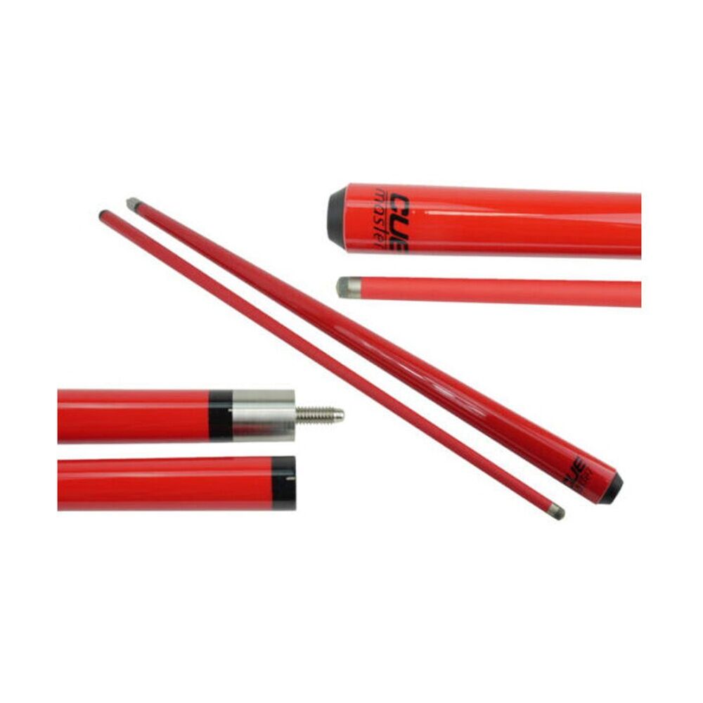 Cuemaster Red 2-Piece Cue Metallic Finish 57 inch Billiards/Pool/Snooker