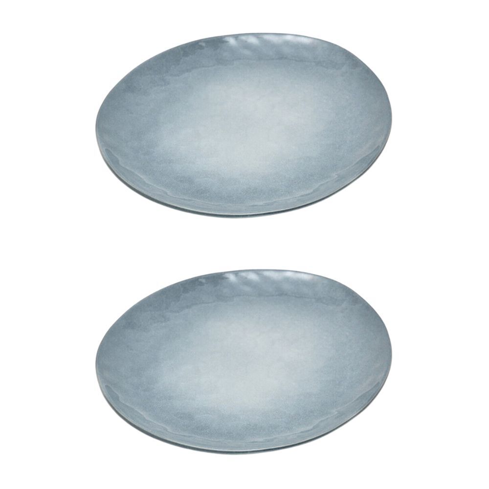 2PK St. Claire Round Plate Soup/Rice Food Serving 35x30cm Reactive Blue
