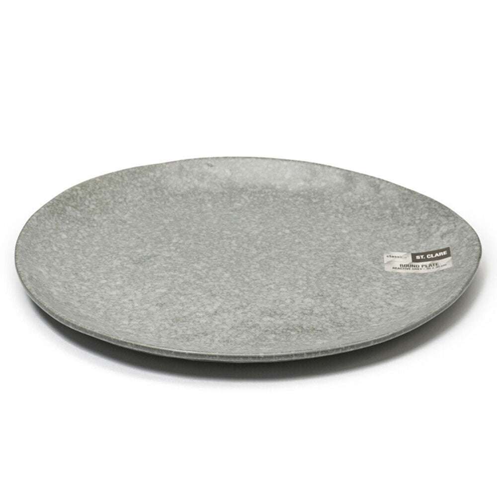 St. Claire Round Plate Soup/Rice Food Serving 35x30 cm Rective Grey