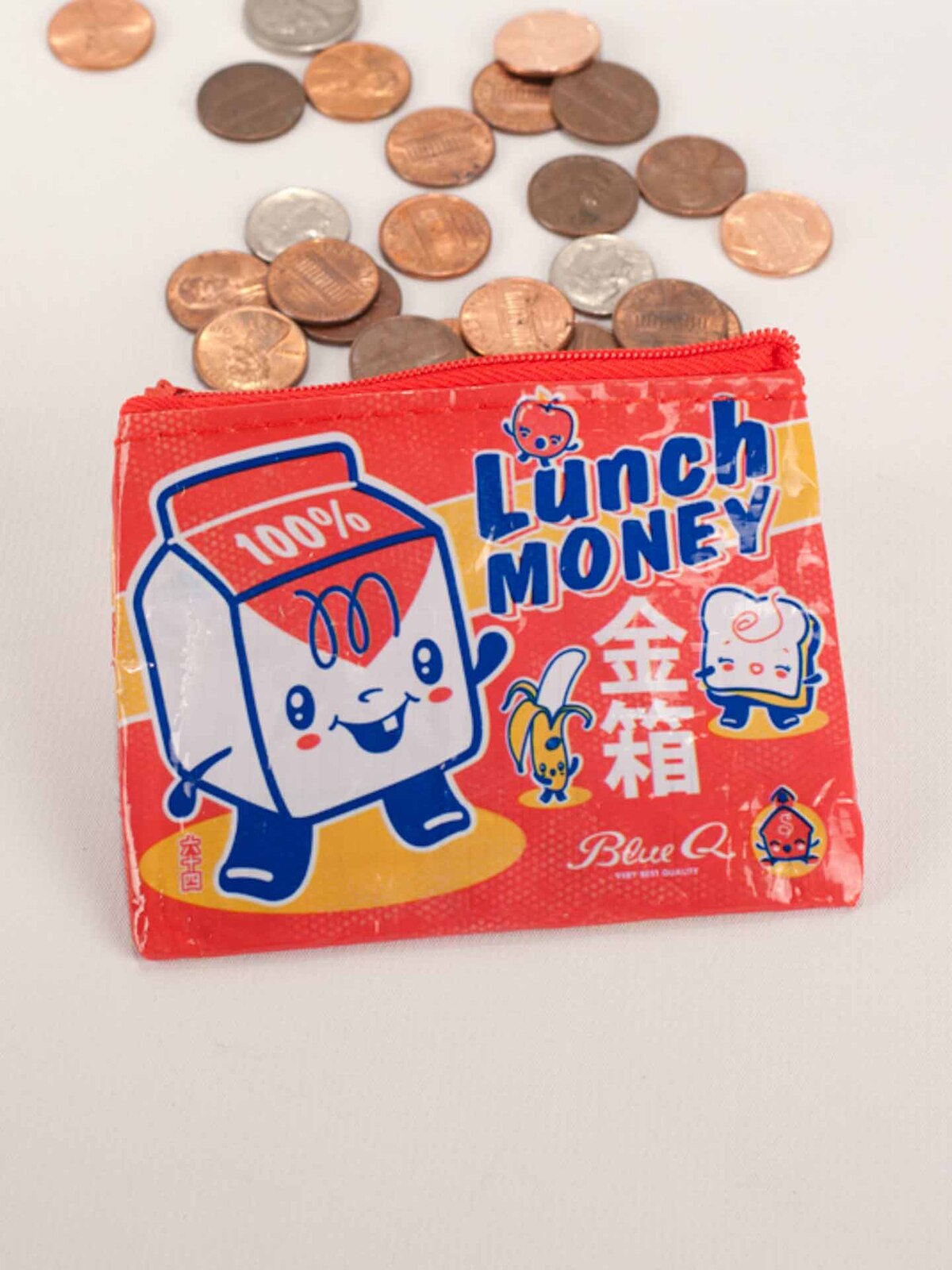 2x Blue Q Lunch Money 10cm Coin Purse Money Pouch Wallet