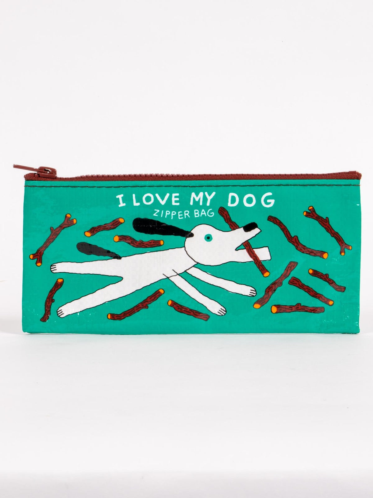 2x Blue Q I Love My Dog 22x11cm Pencil Case Storage Organiser