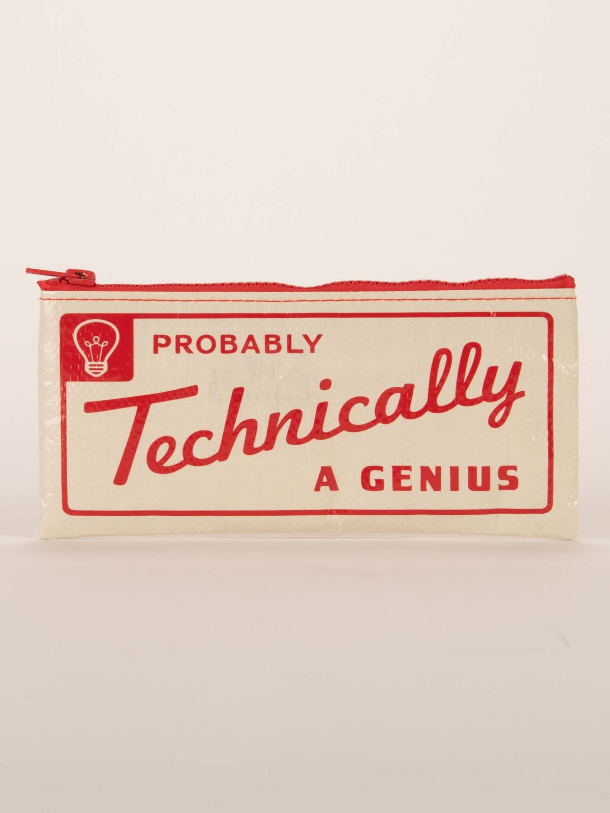 2x Blue Q Probably a Genius 22x11cm Pencil Case Storage Organiser