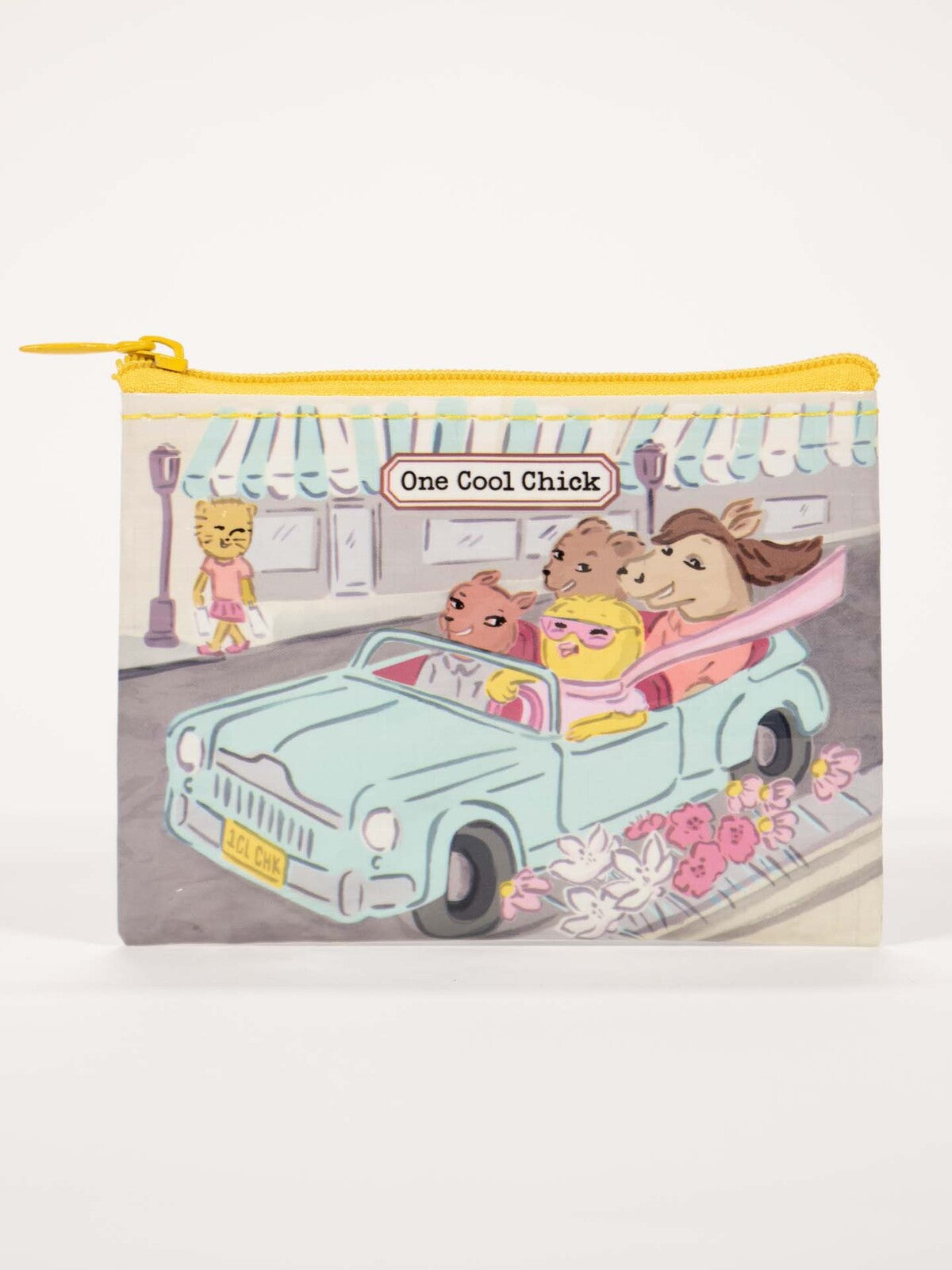 2x Blue Q One Cool Chick 10cm Coin Purse Money Pouch Rectangle