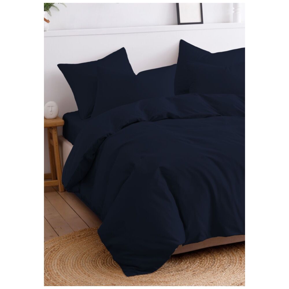 The Lighthouse Washed Cotton Quilt Duvet Cover Bedding Set Bed Navy