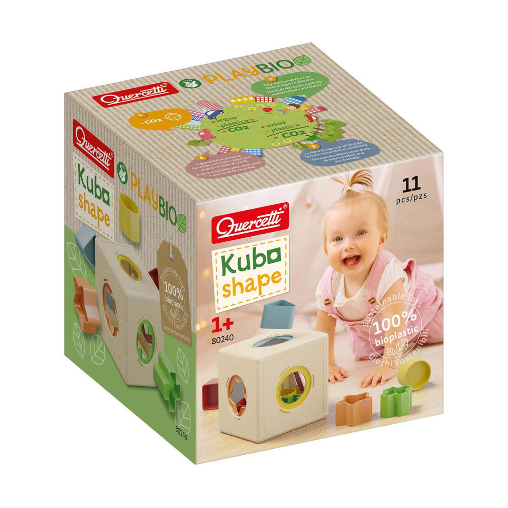 11pc Quercetti Bio Plastic Kubo Shape Box Educational Toy 1y+