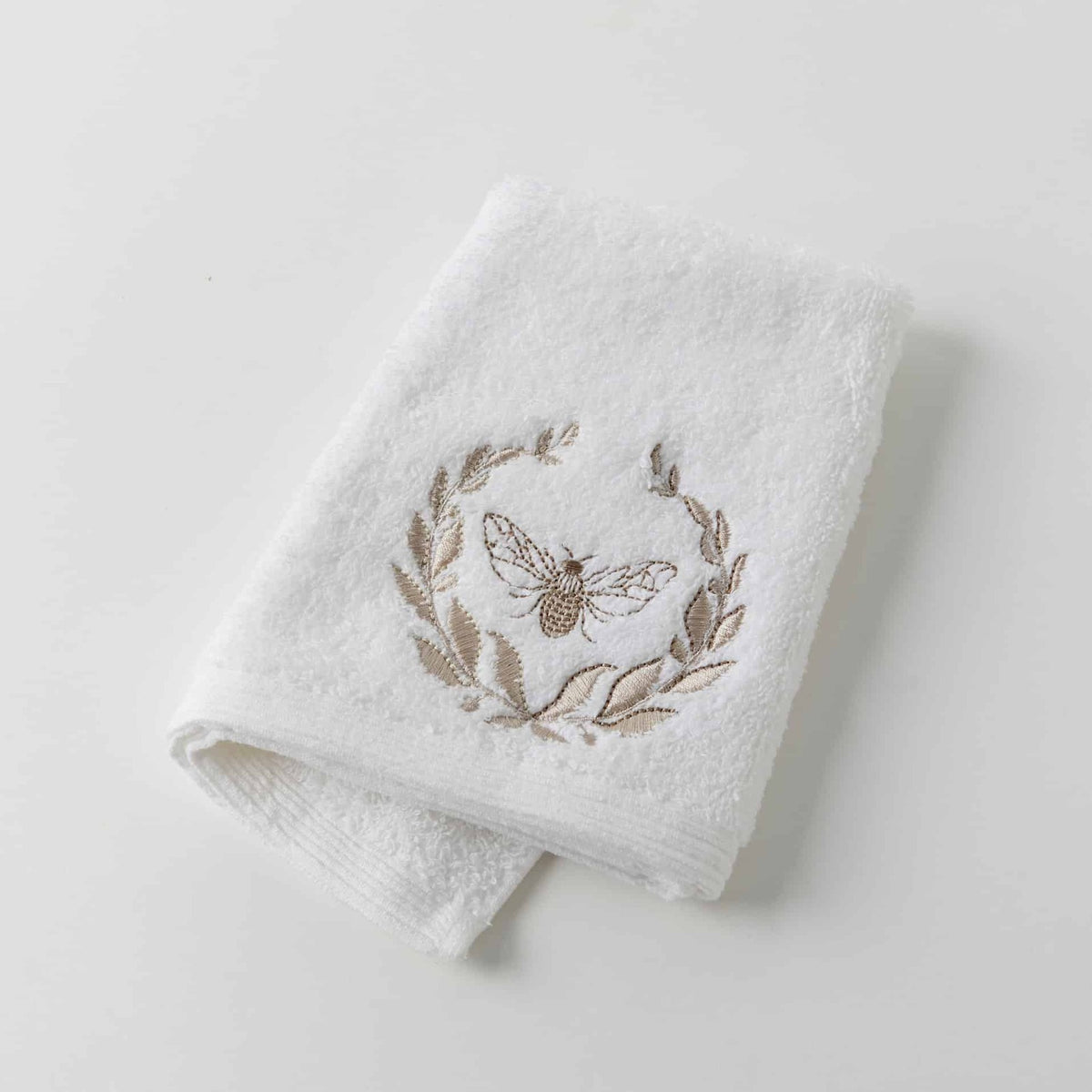 2x Pilbeam Living Bee 32x32cm Cotton Face Washer - White