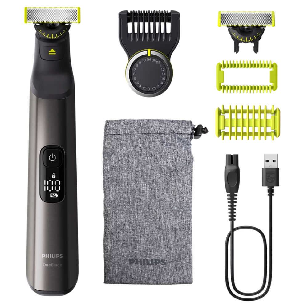 Philips OneBlade Pro Wet & Dry Face Body Electric Cordless Shaver Black