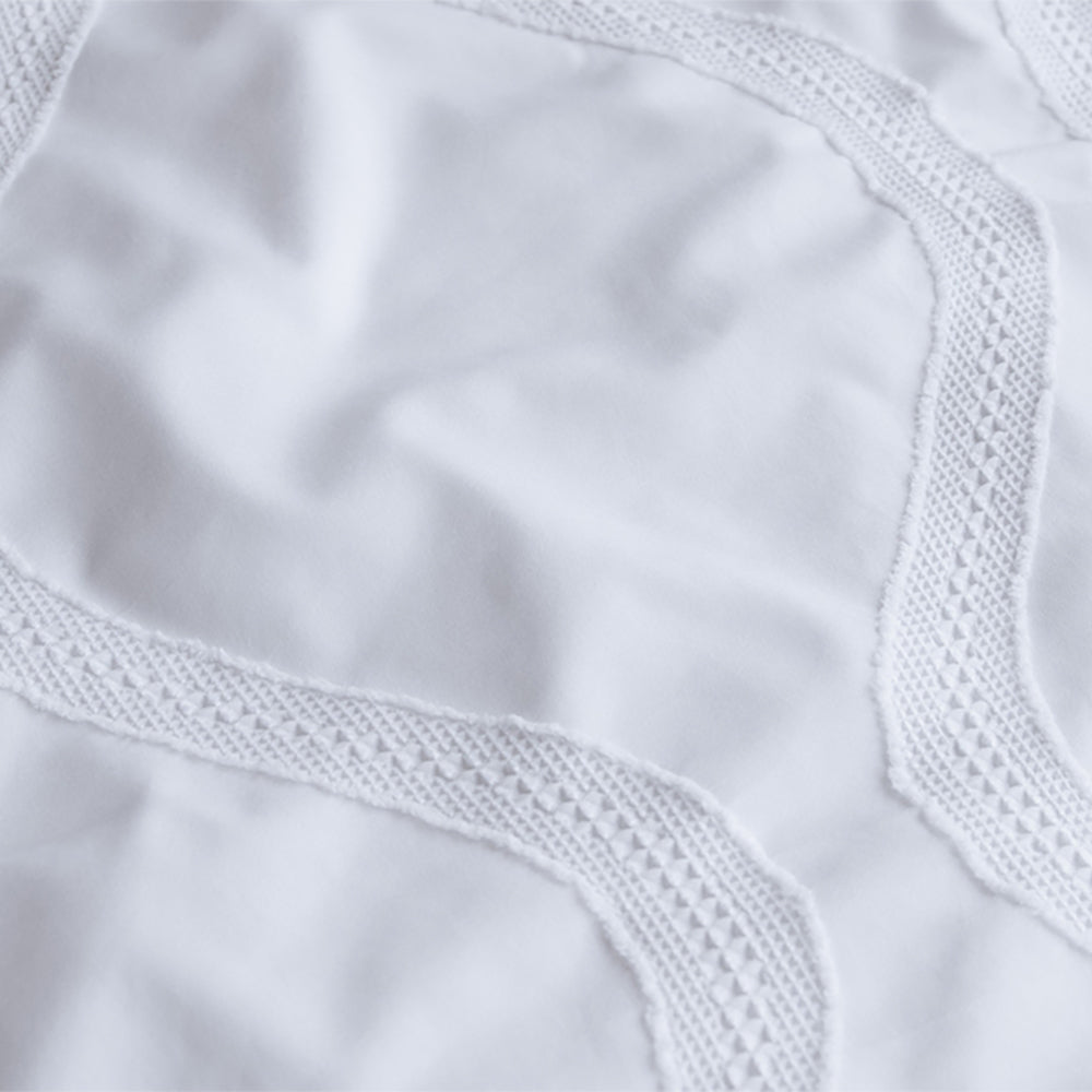 Ardor Boudoir Queen Size Lucy Mirco Tufted Quilt Cover Bedding Set White