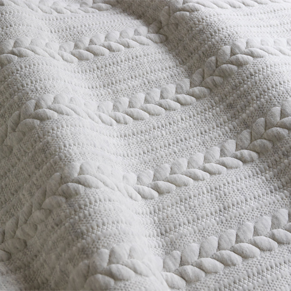Ardor Boudoir King Size Johan Jacquard Quilt Cover Bedding Set Natural