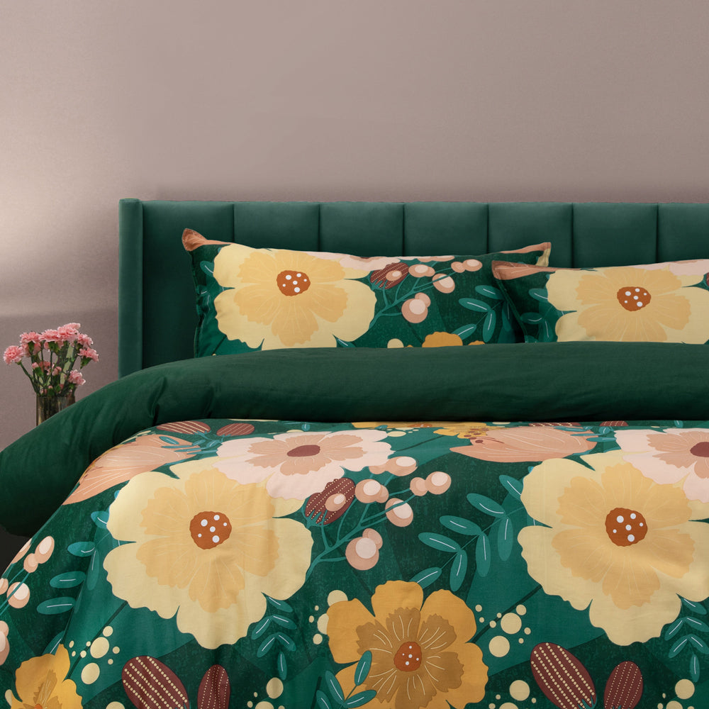 Ardor Boudoir Betty Cotton 250TC Quilt Cover Set Multi
