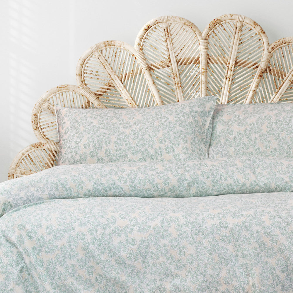 Ardor Boudoir Isla Cotton 250TC Quilt Cover Set Spritz