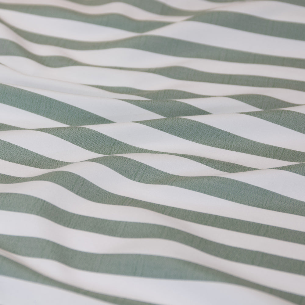 Ardor Boudoir Frankie Stripe Quilt Cover Set Sage