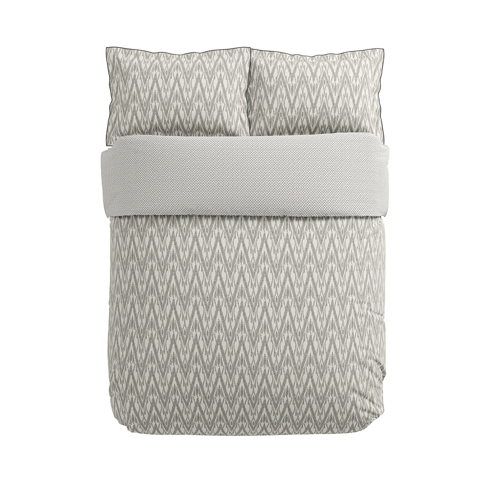 Bedeck Nadir Size King Bed Cover Set With Pillowcases Green/Charcoal