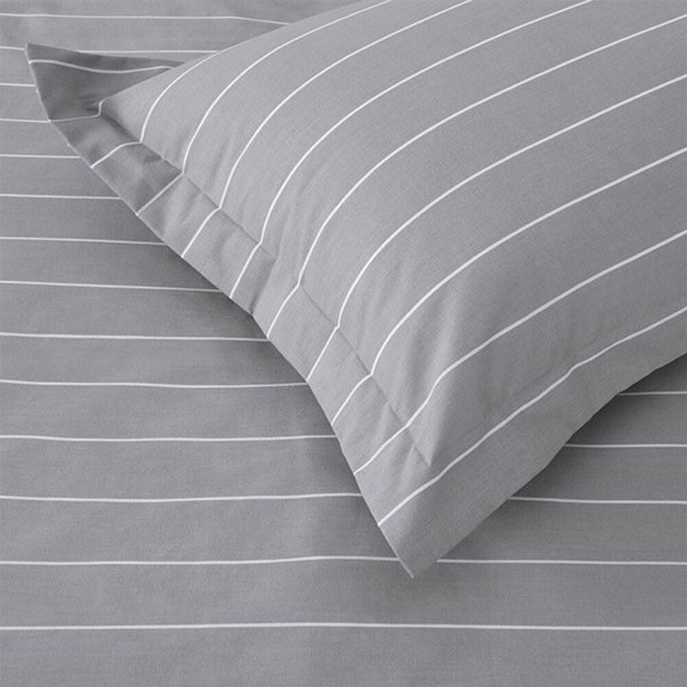 Jason Commercial Studio Stripe Quilt Cover Set Silver