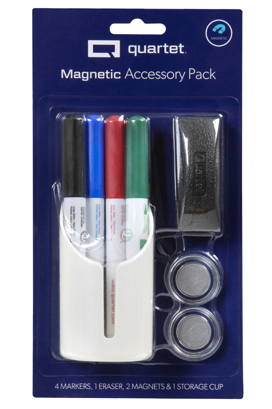 2x 8pc Quartet Magnetic Accessory Pack Cup w/ Markers & Eraser