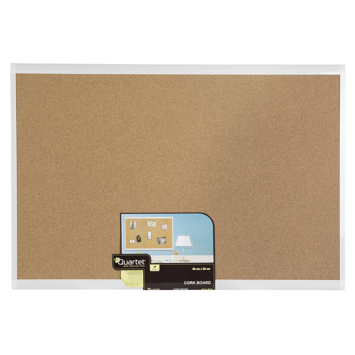 Quart Basics 90x60cm Corkboard Bulletin Pin Board - Natural