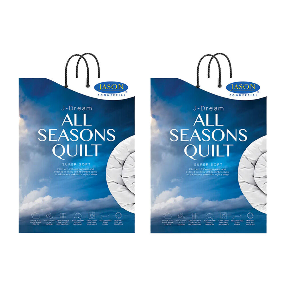 2PK Jason Commercial J-Dream All Seasons Quilts White